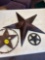Metal stars outdoor decoration