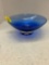 Cobalt blue footed bowl