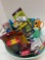 Tote of school supplies
