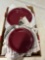 Burgundy stoneware, 16 pieces