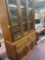 two piece oak China cabinet