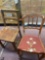 carved sewing rocker, oak desk chair