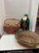 Vintage sewing basket, Other basket, Santa figurine