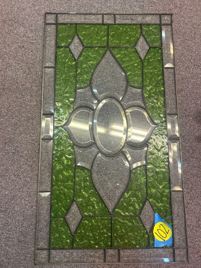 leaded beveled stained glass window