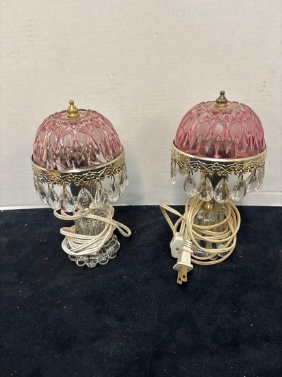 Petite boudoir lamps 9 inches tall