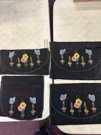 Vintage flatware cozies