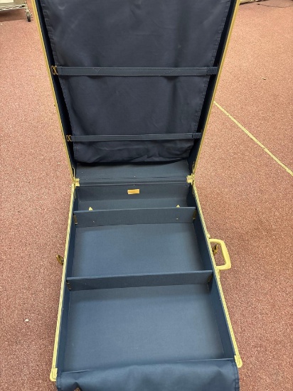 vintage blue marbled Samsonite luggage