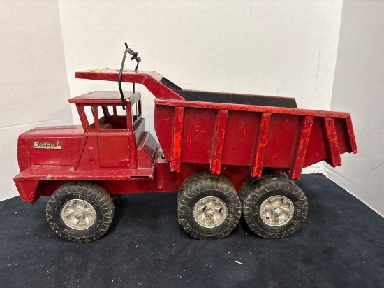Buddy L dump truck 20 inches wide 10 inches tall