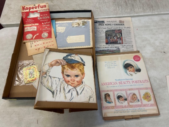 vintage American beauty portraits, antique calendar, magazine, and more