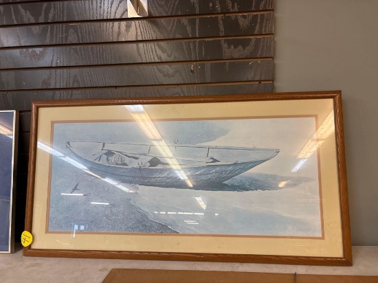 Boat on a sandy Beach 40 inches long 21 inches