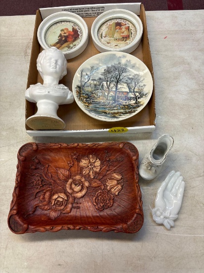 Currier and Ives plates, vintage pictures, more