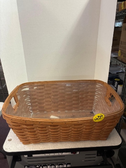 Longaberger laundry basket with two inserts