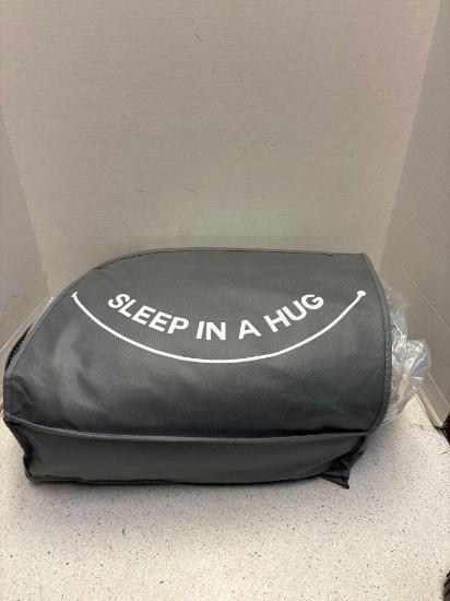 Sleep in a hug weighted blanket