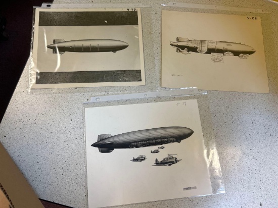 3 Akron airship drawing pictures