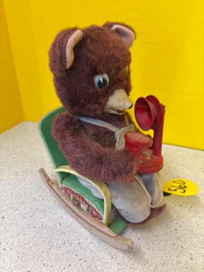 1950s rocking Bear telephone toy