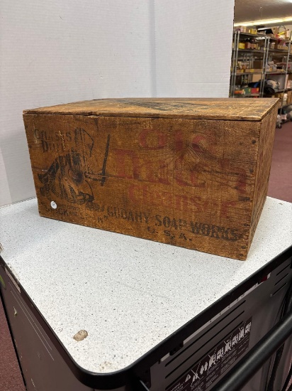 Old Dutch cleanser, advertising wood shipping crate box