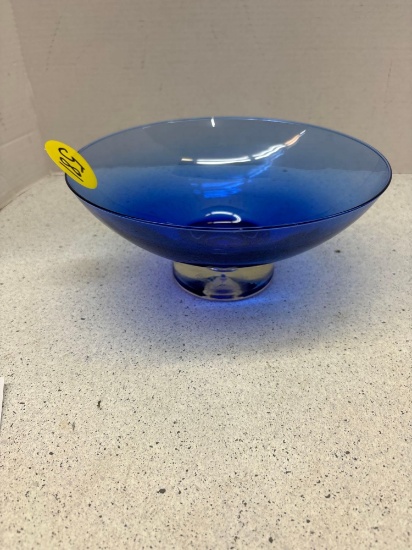 Cobalt blue footed bowl