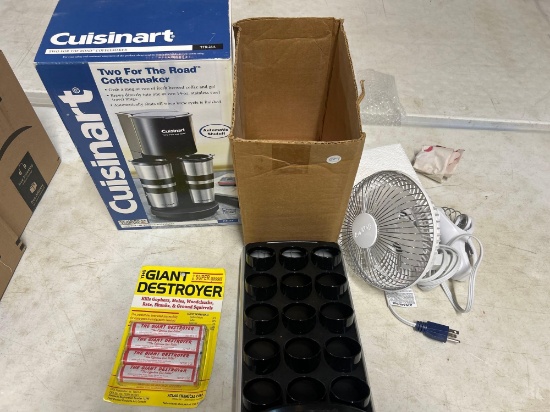 CUISINART coffee maker, the giant destroyers, fan and more