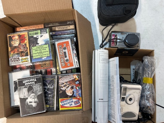 cameras and sound tapes