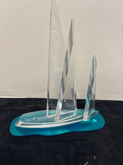 vintage acrylic sailboat