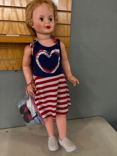 3 foot tall doll with clothes