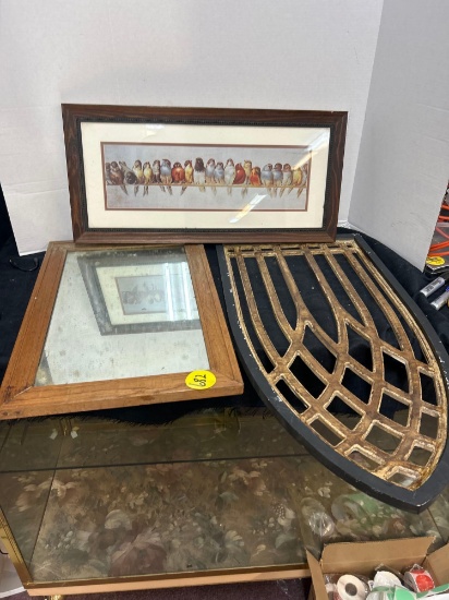 Bird painting, decoration and Mirror