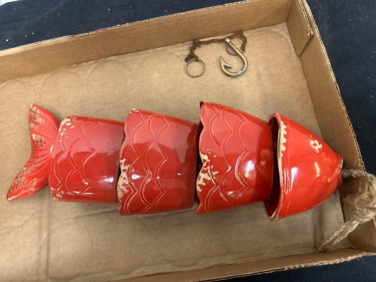 antique hanging fish, wind, chime