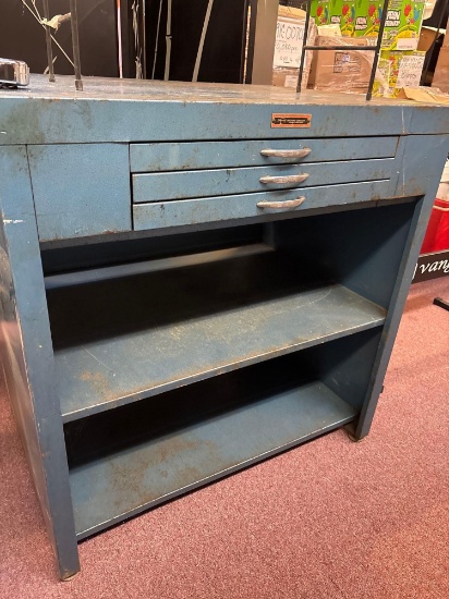 Shoecard machine, metal workbench