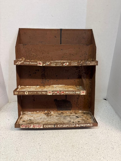 Antique foot relief, metal store, display