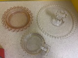 3 pieces imperial candlewick glass