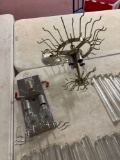 Italian possibly Vinini glass chandelier, and sconces