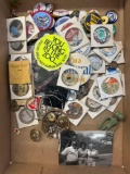 collectible pins and buttons