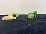 Miniature stone animals sphinx