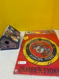 marine Corps garden flag in birdhouse