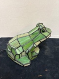 stain glass, frog lamp 6 inches tall 9 inches across