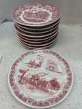 9 IROQUOIS and Shenango China Grill plates