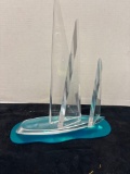 vintage acrylic sailboat