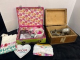 vintage grinder and Mom box