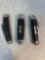 3 vintage camping pocket knives