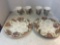 4 Roy Kirkham golf mugs, 2 cote table fancy dinner plates