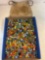 marbles and large vintage bag