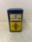 Metal blue Sunoco gasoline bank