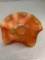 Fenton carnival glass marigold bowl ribbon tie comet