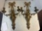 pair of metal wall sconces with cherubs