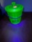 Uranium glass optic block ice bucket