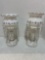 pair of Victorian cased, glass lusters