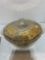 anchor hocking fire king golden fleck covered casserole dish