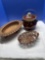 Bean pot carved wood bowls