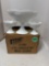 New old stock colony, three-piece milk glass set