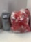 Bedsure Gray blanket and red duvet cover